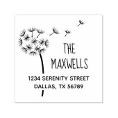 Dandelion Blume Parachutes Familienadresse Permastempel (Design)