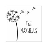Dandelion Blume Parachutes Familienname Permastempel (Design)