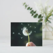 Dandelion-Blume Postkarte (Stehend Vorderseite)