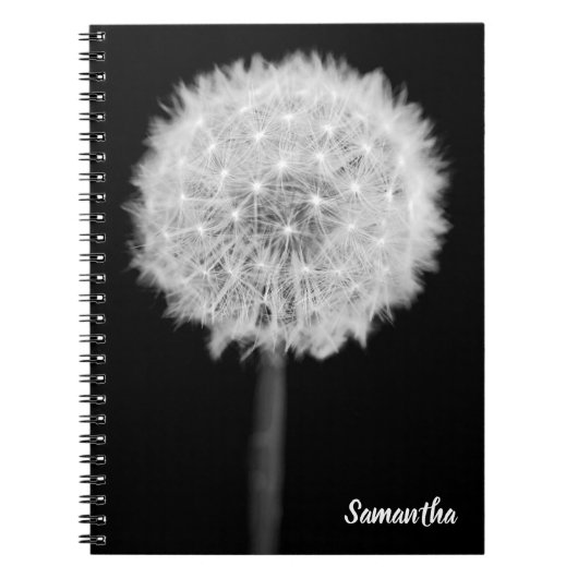 Dandelion Blume Spiralheft Notizblock (Vorderseite)