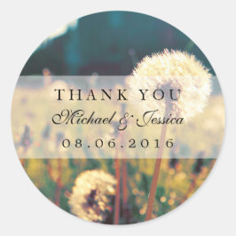 Dandelion Blume Vintage Wedding Gefallen Stickers