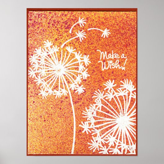 Dandelion Blume Wish Poster (Vorne)
