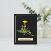Dandelion botanical postkarte (Stehend Vorderseite)