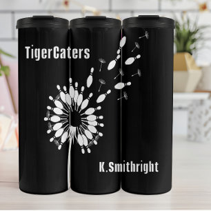 Dandelion Bowling Button Graphic Design Thermosbecher