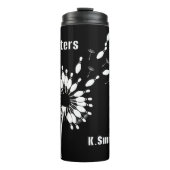 Dandelion Bowling Button Graphic Design Thermosbecher (Vorderseite)