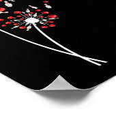 Dandelion Bowling Player Blume Lover Poster (Ecke)