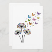 Dandelion butterfly flow einladung (Vorne/Hinten)