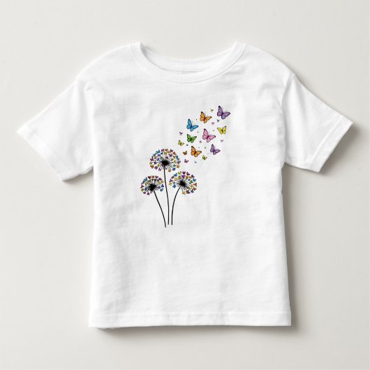 Dandelion butterfly flow kleinkind t-shirt (Vorderseite)