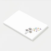 Dandelion butterfly flow post-it klebezettel (angewinkelt)