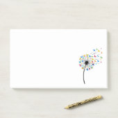 Dandelion butterfly flow post-it klebezettel (Auf Schreibtisch)