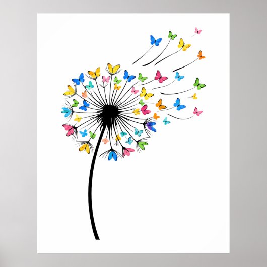 Dandelion butterfly flow poster (Vorne)