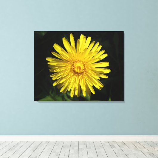 Dandelion Canvas Print Leinwanddruck (Insitu (Holzboden))