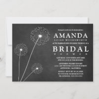 Dandelion Chalkboard Bridal Dusche Einladungen