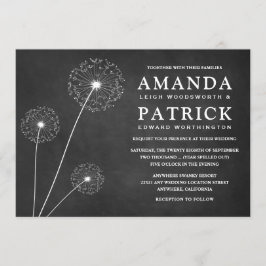 Dandelion Chalkboard Country Wedding Einladungen