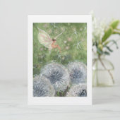 "Dandelion Clocks Fee" Einladung (Stehend Vorderseite)