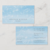 Dandelion Confetti Blue Watercolor Therapist Visitenkarte (Vorne/Hinten)