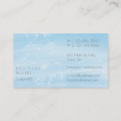 Dandelion Confetti Blue Watercolor Therapist Visitenkarte (Rückseite)