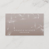 Dandelion Confetti Chocolate Glam Ombre Event Visitenkarte (Vorderseite)