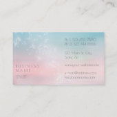 Dandelion Confetti Pink Blue Pantone Ombre Visitenkarte (Rückseite)