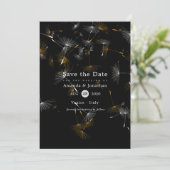 Dandelion Confetti Wedding Save The Date (Stehend Vorderseite)