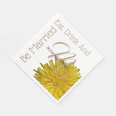 Dandelion Country Wedding Eat Drink Verheiratet se Serviette (Ecke)