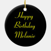 Dandelion Custom Birthday Keramikornament (Hinten)