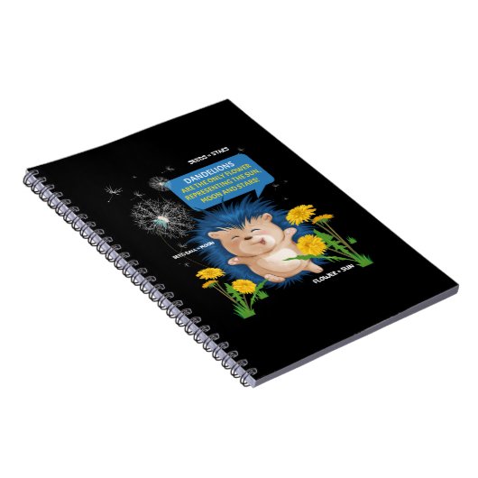 Dandelion Dancing Igel Educational Notizblock (Rechte Seite)