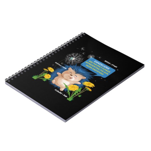 Dandelion Dancing Igel Educational Notizblock (Linke Seite)