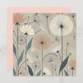 Dandelion Dandies Print Design Feiertagskarte (Vorne/Hinten)