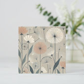 Dandelion Dandies Print Design Feiertagskarte (Stehend Vorderseite)