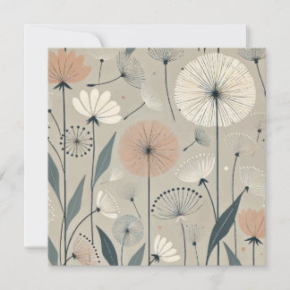 Dandelion Dandies Print Design Feiertagskarte