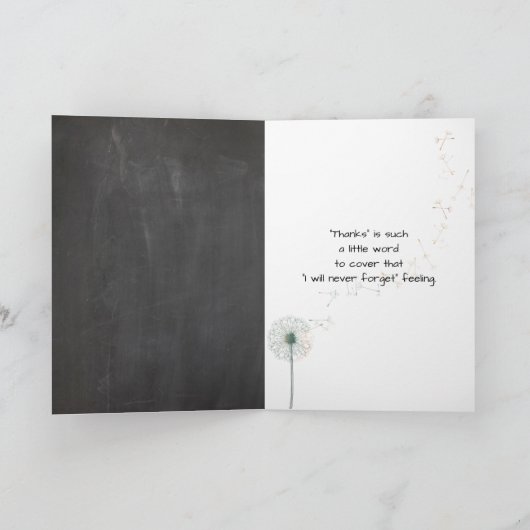 Dandelion Danke an Chalkboard (Innenseite)