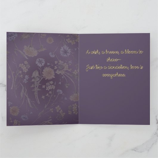 Dandelion Delight Karte (Innenseite)