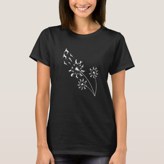Dandelion Dog Greyhound Premium T-Shirt (Vorderseite)