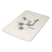 Dandelion Dragonfly Atmen Sie einfach ein Badematte (Schrägansicht)