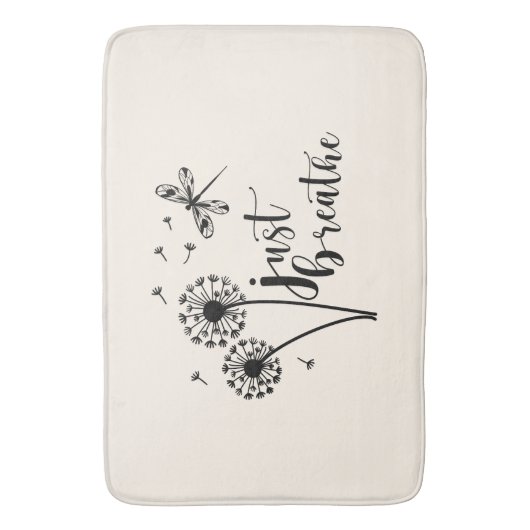 Dandelion Dragonfly Atmen Sie einfach ein Badematte (Vorderseite Vertikal)