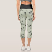 Dandelion Dragonfly Atmen Sie einfach ein Capri Leggings (Rückseite)