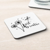 Dandelion Dragonfly Atmen Sie einfach ein Getränkeuntersetzer (Linke Seite)