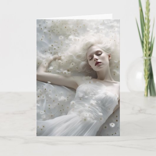 Dandelion Dreaming Woman Karte (Vorderseite)