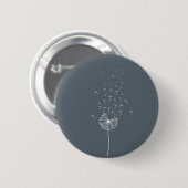 Dandelion-Ermutigung-Design grau Button (Vorne & Hinten)