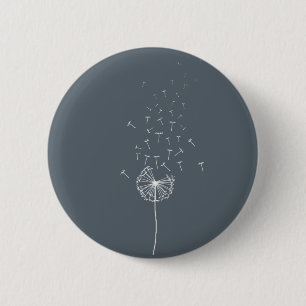 Dandelion-Ermutigung-Design grau Button