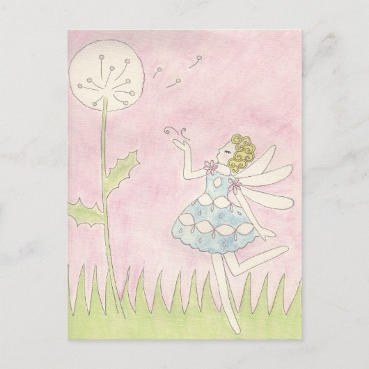 Dandelion Fairy Postkarte (Vorderseite)
