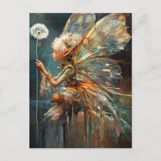 Dandelion Fairy Postkarte (Vorderseite)