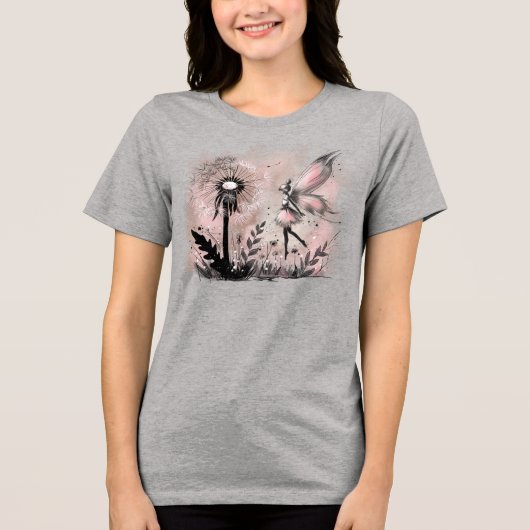 Dandelion Fairy Tri-Blend Shirt (Vorderseite)