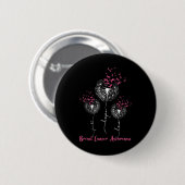 Dandelion Faith Hope Liebe Brustkrebs Bewusstsein Button (Vorne & Hinten)