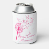 Dandelion Faith Hope Liebe Brustkrebs Bewusstsein Dosenkühler (Kanne Rückseite)