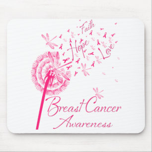 Dandelion Faith Hope Liebe Brustkrebs Bewusstsein Mousepad
