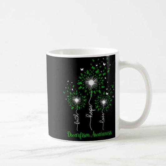 Dandelion Faith Hope Love Dwarfism Awareness Kaffeetasse (Rechts)
