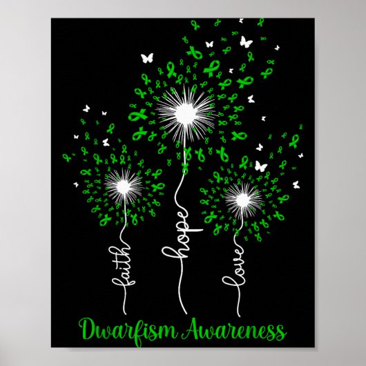 Dandelion Faith Hope Love Dwarfism Awareness Poster (Vorne)