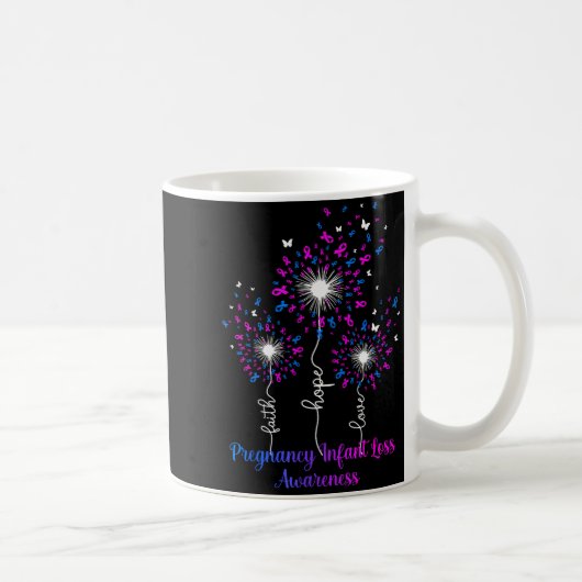 Dandelion Faith Hope Love Pregnancy Infant Loss Aw Kaffeetasse (Rechts)